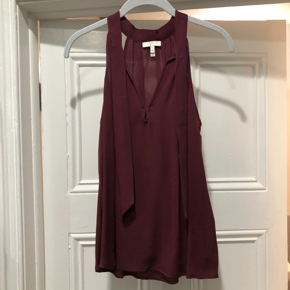 XS Maroon Joie Silk Shell